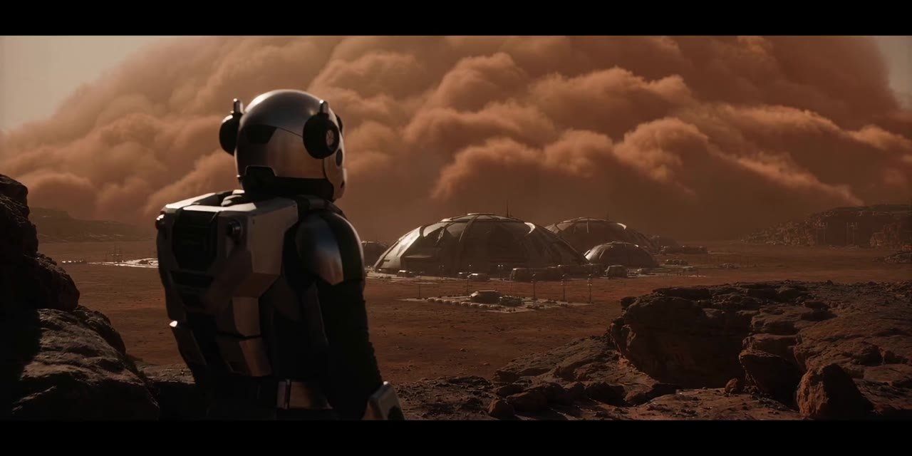 Dust storm wall over the colony